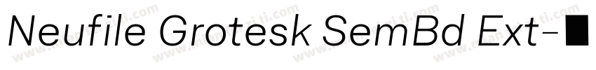 Neufile Grotesk SemBd Ext字体转换